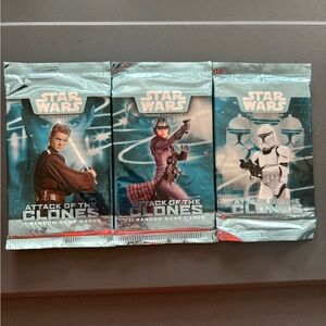 Lot of 3 UNOPENED Star Wars Trading Card Game Packs